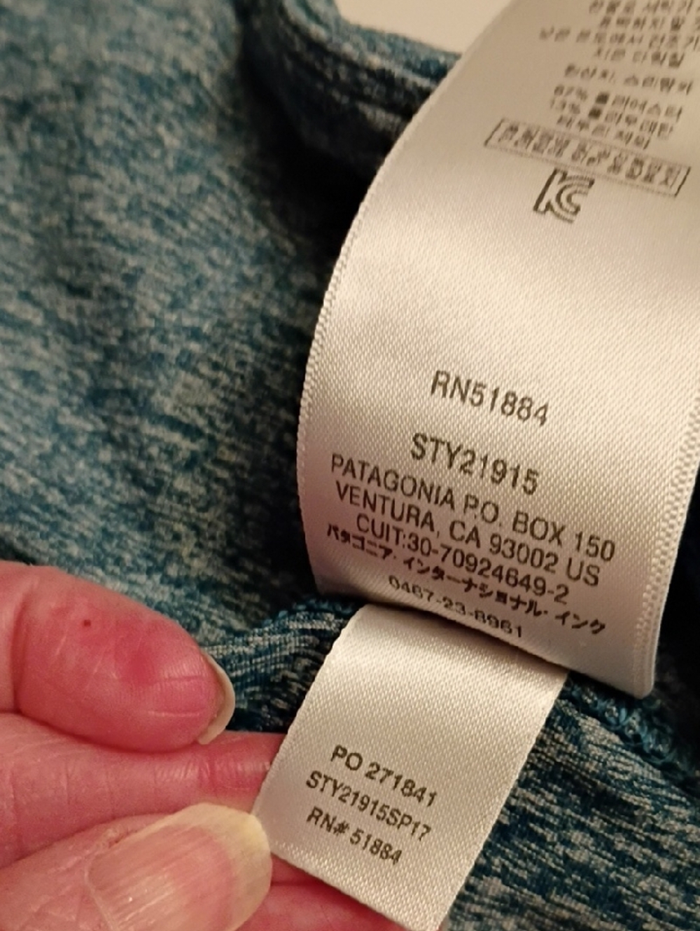 Patagonia Teal Blue Heathered Capri Leggings - Picture 5 of 12